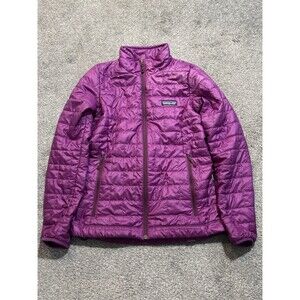 Patagonia Nano Puff Insulated Full Zip Puffer Jacket Womens XXS Purple